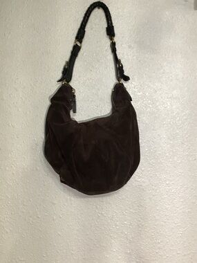 Banana Republic Women’s Dark Brown Suede Hobo Shoulder Bag